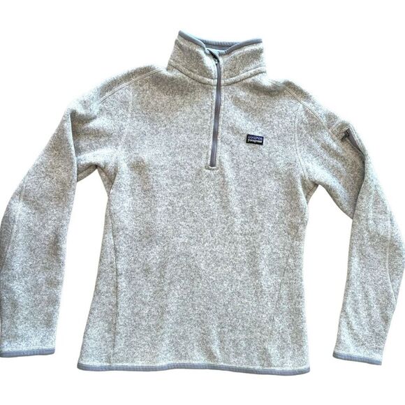Patagonia Women's Fleece Pullover Quarter Zip Better Sweater Heather Gray Small - Picture 3 of 13